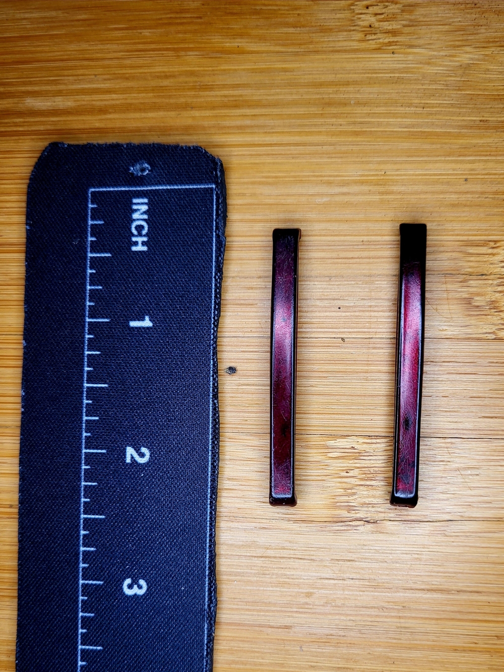 Burgundy Hair Sliders Set 2 Vintage Made In France